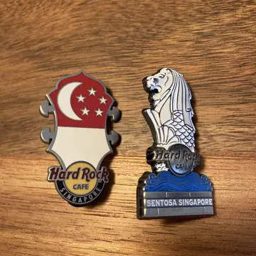Hard Rock Cafe 핀 배지 세트 싱가포르