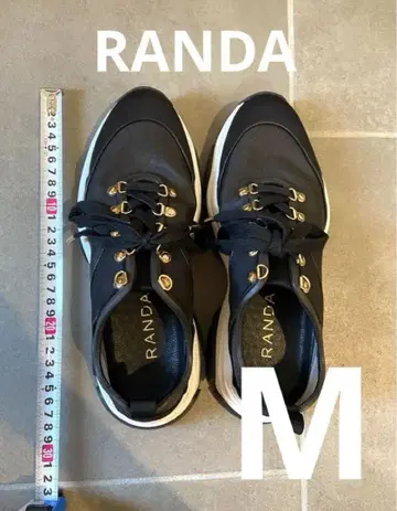 [ 익명 배송 ] RANDA 시스루 스니커즈 블랙 M 사이즈
