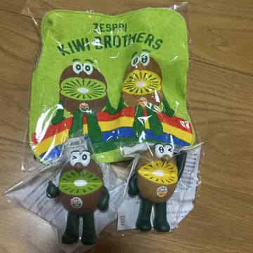 Zespri 키위 브라더스 피규어 2체 세트 미니 타월