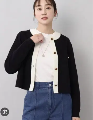 새상품급 언타이틀 파인 울 블렌드 니트 가디건 워셔블 0