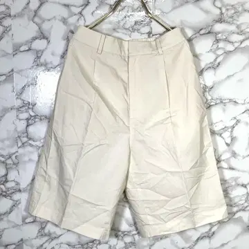 UNIQLO 유니클로 ( M ) 린넨 혼방 깔끔한 숏팬츠 화이트