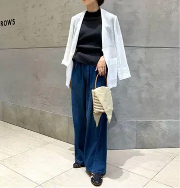 UNITED ARROWS 데님 와이드 이지 팬츠