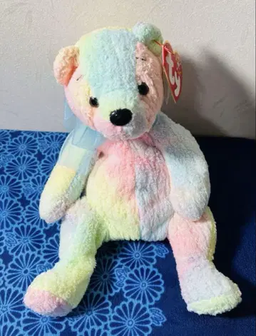 Ty 봉제 인형 Beanie Baby 레인보우 컬러 멜로우