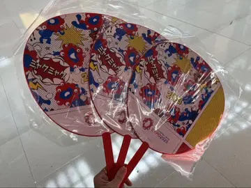 오사카 간사이 만박 미야쿠미야쿠 패턴 대형 부채 3개 세트