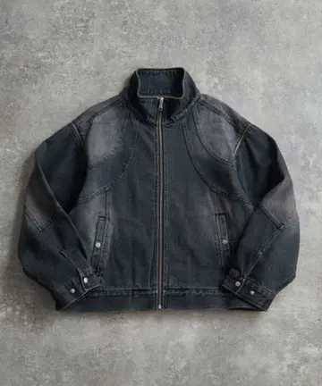 ADRER3way zip sleeve blast denim blouson