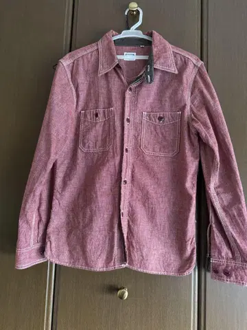 FLATHEAD 긴팔 셔츠 빨간색 38 새상품급