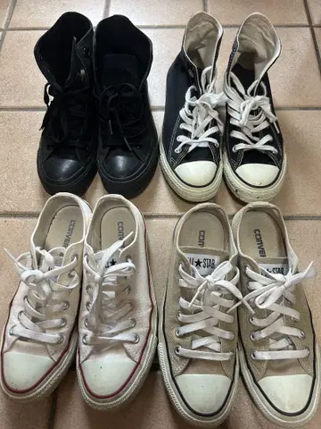CONVERSE ALL STAR 화이트/베이지/블랙 스니커즈