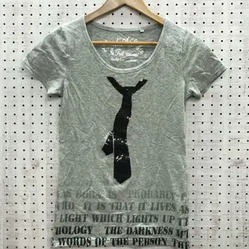 인디 시리즈 구제 의류 스팽글 넥타이 페이크 아트 타이트 T셔츠