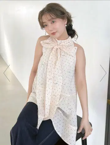 릴리 브라운 여성 티어드 2way 블라우스 베이지
