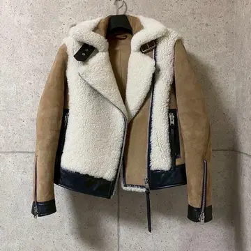 새상품급 ALLSAINTS 더블 라이더 자켓 무스탕 자켓 양가죽