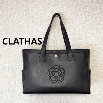 CLATHAS 블랙 토트백 꽃 자수 비즈니스백 취업활동 포멀 수납