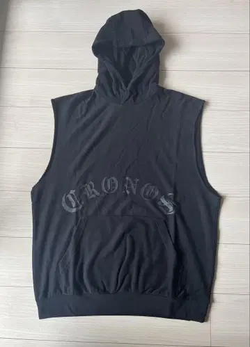 CRONOS 후드 부착 탱크탑 블랙
