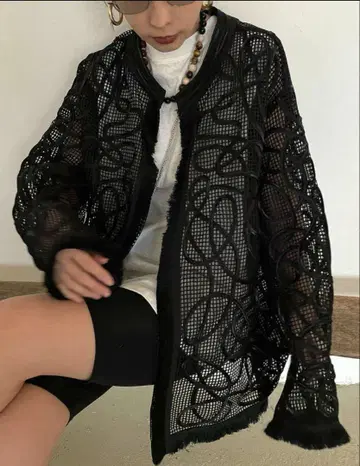Ameri MEDI TAPE EMBROIDERY MESH JACKET