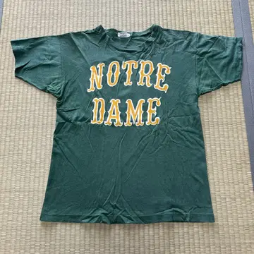 70'S 챔피온 바터 NOTRE DAME 티셔츠 그린 sizeL