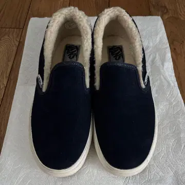 VANS 네이비 스웨이드 슬립온