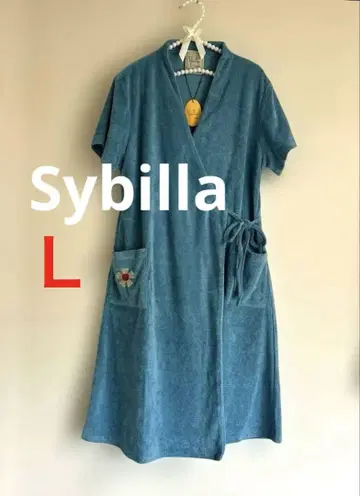[ 미사용 새상품 ] Sybilla 시빌라 가운 타월 원단 블루그린 L