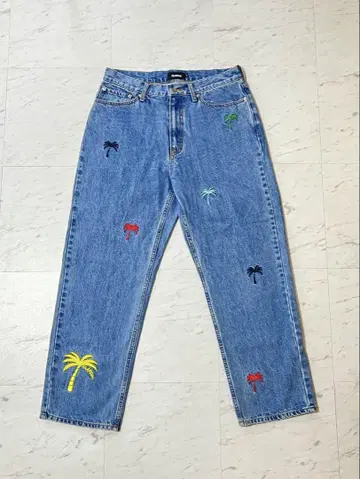 XLARGE 야자수 자수 팬츠