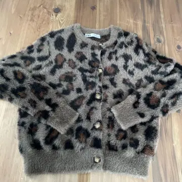 ZARA 레오파드 무늬 가디건 M