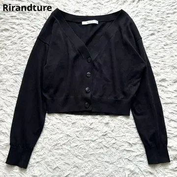 Rirandture 시어 가디건 블랙 M 사이즈