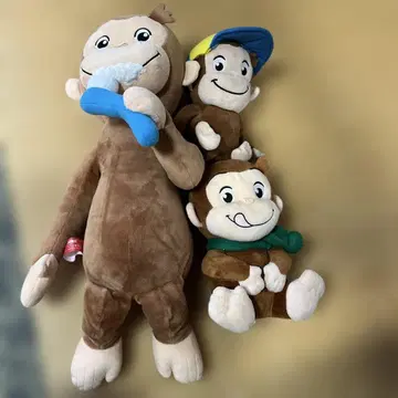 호기심 많은 죠지 봉제 인형 3개 세트