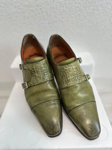 [ 레어 ] Santoni 산토니 더블 몽크 스트랩 사이즈 5 1/2