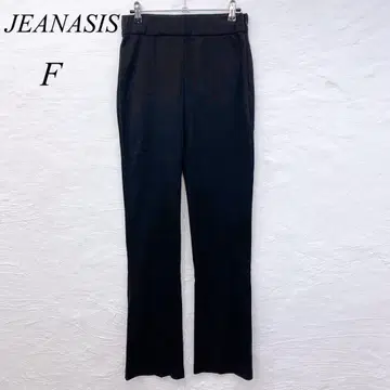 e5203 지나시스 여성용 블랙 스트레치 플레어 팬츠 F 사이즈