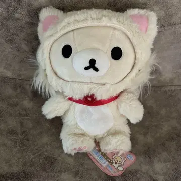 산엑스 리락쿠마 느긋한 고양이 테마 모아서 앉아있는 봉제 인형