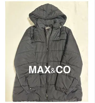 MAX&CO. 블랙 다운 코트 2way 코트 후드 탈부착 가능 4포켓