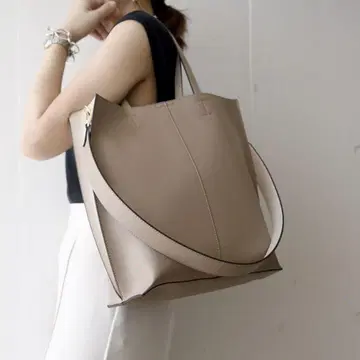 미사용 새상품 styiro 2way 슬릿 토트백 A4 수납 가능 베이지