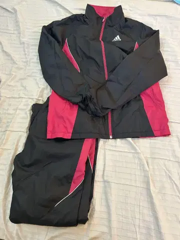 상하의 adidas 저리 윈드브레이커 블랙/핑크