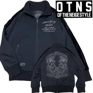 OF THE NEIGE STYLE 트랙 자켓 자수 십자가 소매 라인