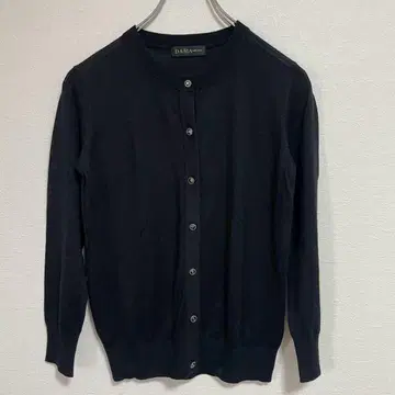 DAMA collection 긴팔 가디건 실크 혼방 겉옷 블랙 S