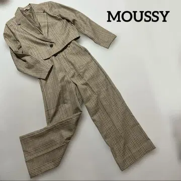 [ 컨디션 최상 MOUSSY ] 셋업 팬츠 자켓 체크 [ 익명 배송 ]
