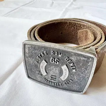 G-Star RAW 가죽 벨트 큰 버클