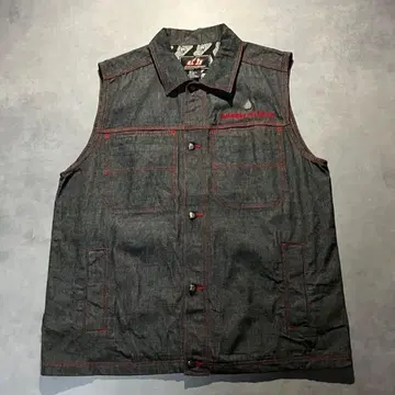 00s johnny blaze 블랙 데님 베스트 재킷