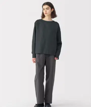 MUJIRABO 여성 린넨실크 긴팔 블라우스