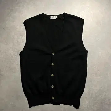 90s vintage black cashmere knit vest