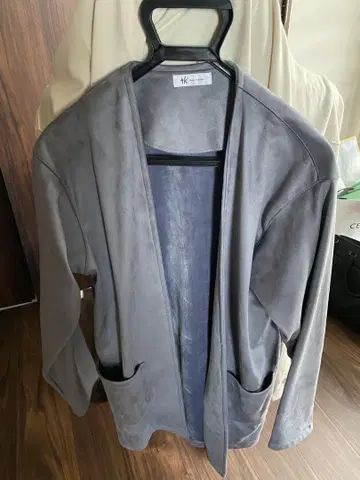 네이비 노카라 자켓/가디건