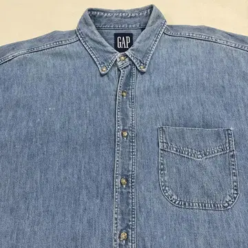 XL USA제 90s Gap 데님 버튼 다운 셔츠 올드 갭