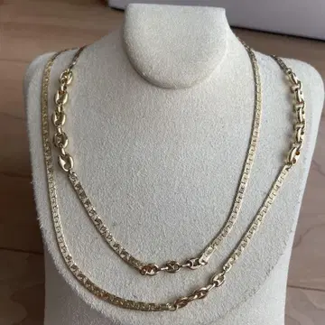 SILVER 롱 목걸이 골드 컬러