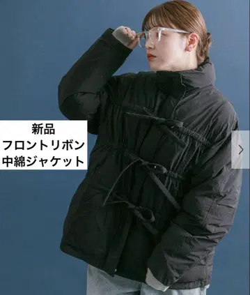 [ 새상품 미사용 ] KBF 프론트 리본 패딩 자켓 다운 리본 자켓