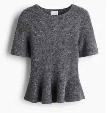 H&M 에이치앤엠 페플럼 니트 그레이 M 사이즈