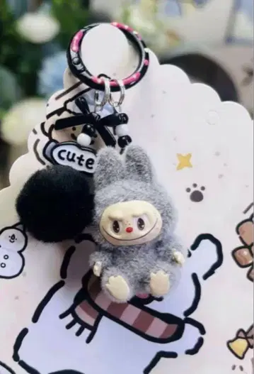 라부부 Labubu 키링 그레이 인기 귀여운 라부부 키링