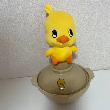 닛신 치킨 라면 병아리 봉제 인형 & 뚝배기