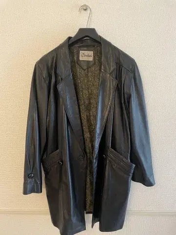 real leather design double jacket