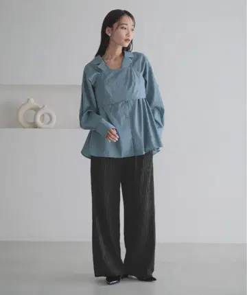 로리즈팜 자카드 플리츠 P 블랙 FREE 사이즈