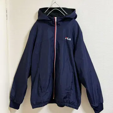 휠라 나일론 자켓 여성용 네이비 LL 속기모 스포츠