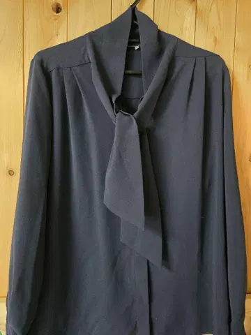 Theory Luxe 네이비 리본 블라우스 038