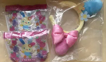 산리오 우사하나 머리띠 수영장 백풍 미니 파우치 2 묶음 판매 3점