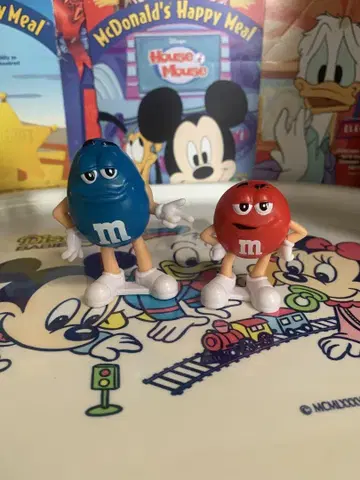 M&M's 피규어 세트 파랑과 빨간색